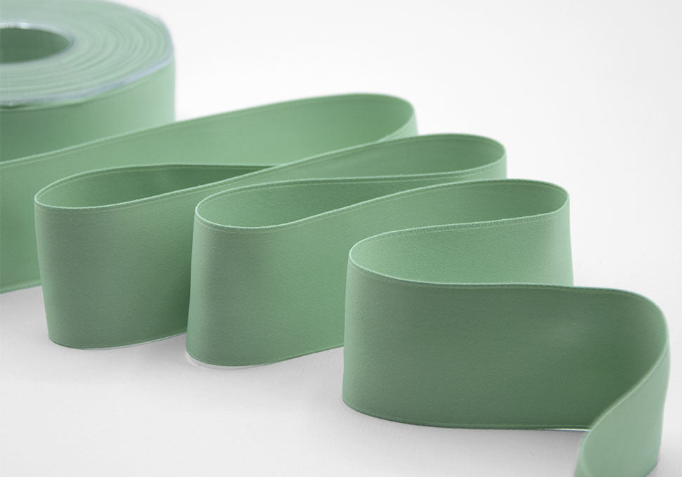 doppio raso opaco 40 mm verde mare