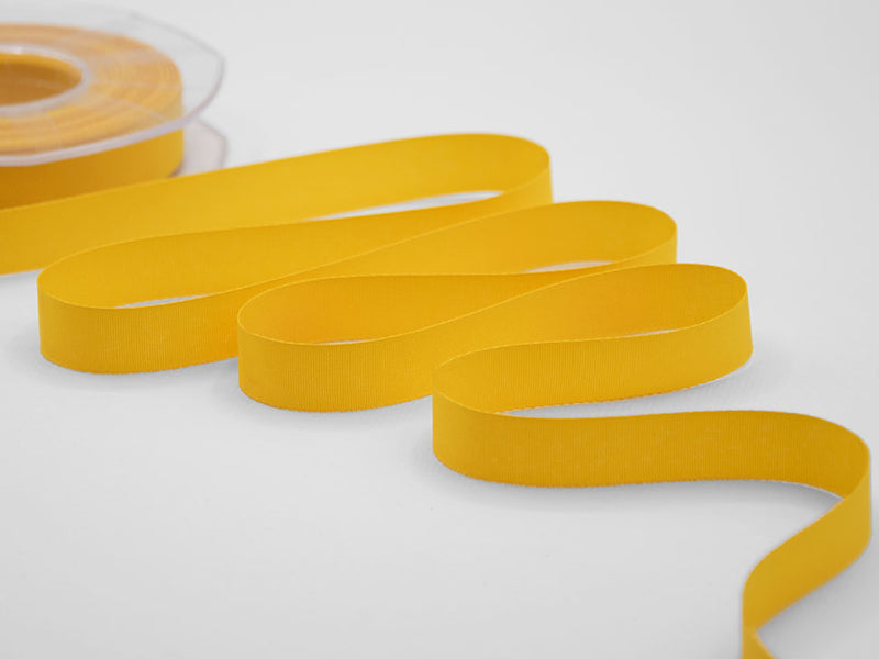 Eco-taffeta 15mm 100% recycled yellow sun