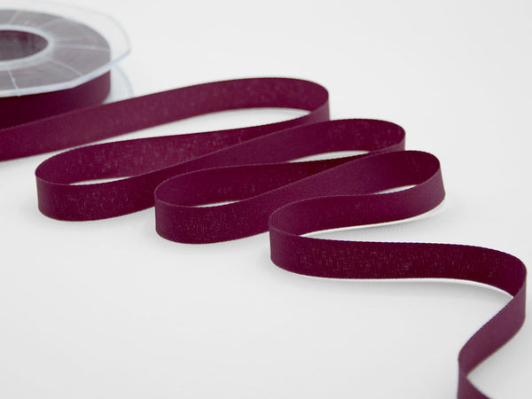 Eco-taffeta 15mm 100% recycled burgundy dark