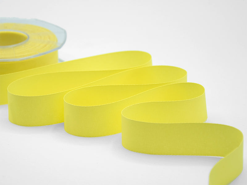 Eco-taffeta 25mm 100% recycled yellow