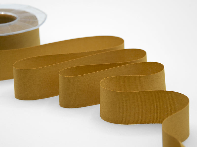 Eco-taffeta 35mm 100% recycled mustard
