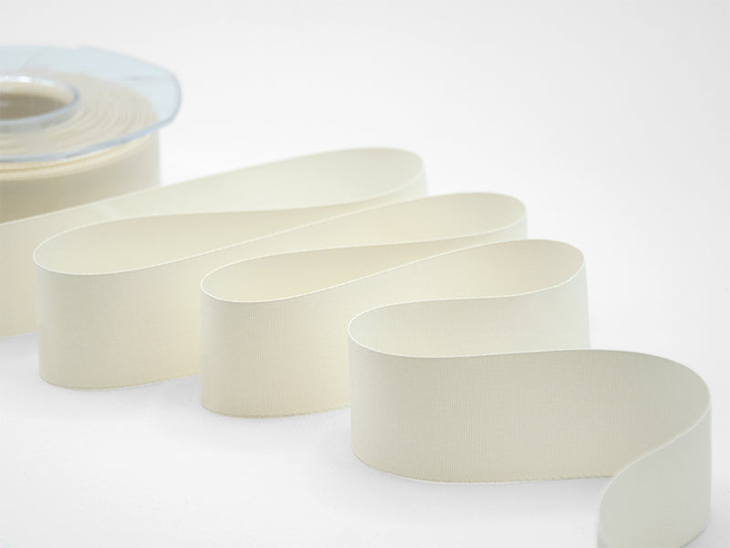 Eco-taffeta 35mm 100% ivory recycled