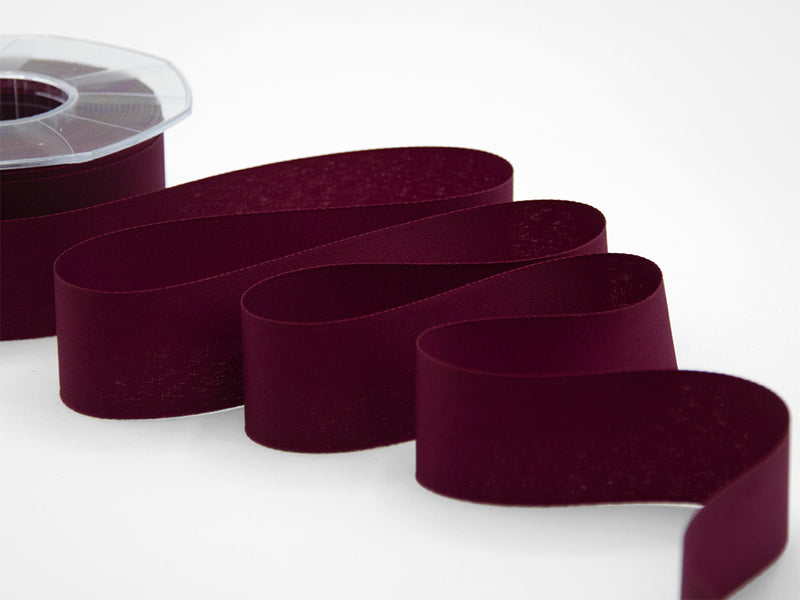 Eco-taffeta 35mm 100% recycled burgundy dark