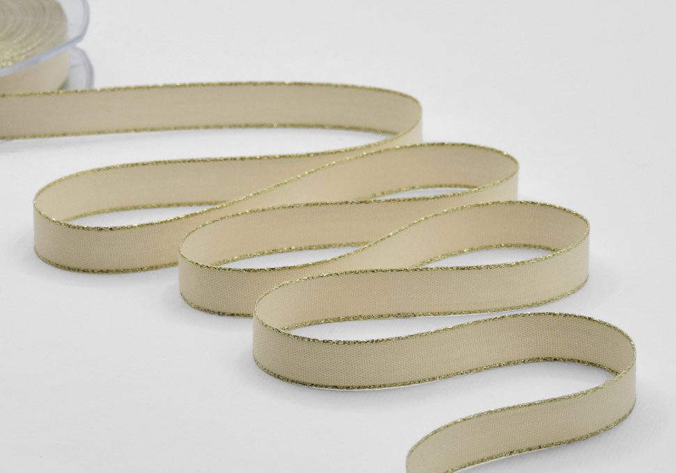 policotone bordi oro 15 mm avorio