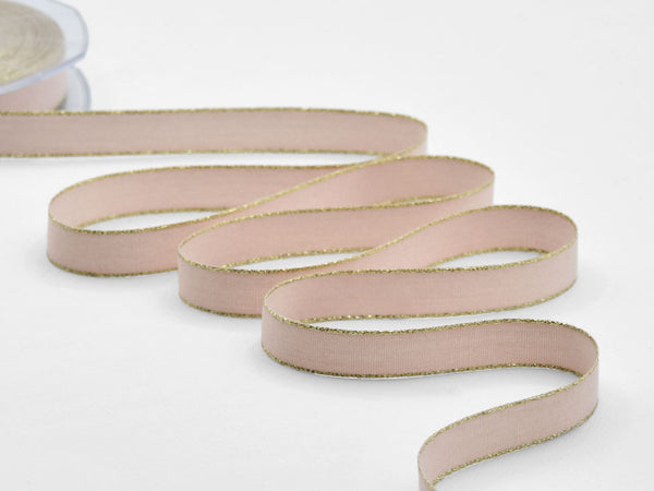 Polycotton Gold Edges 15 MM Powder Pink