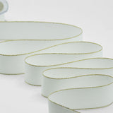 policotone bordi oro 25 mm bianco naturale