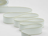 Polycotton Gold Edges 25 MM Natural White