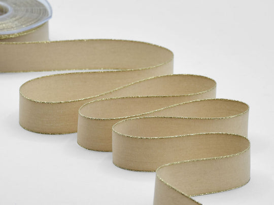 policotone bordi oro 25 mm beige