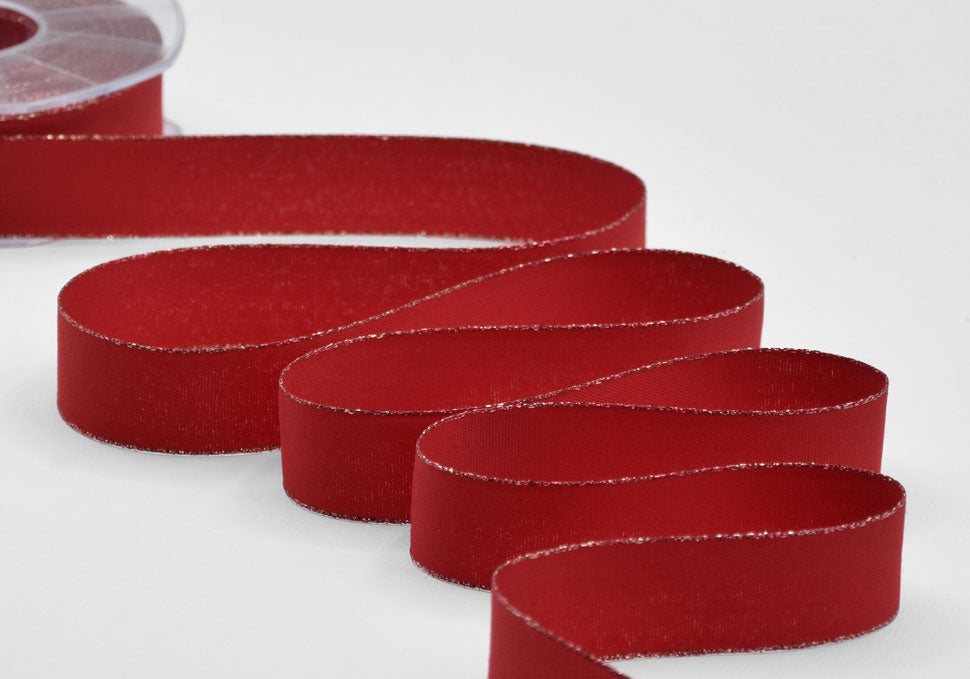 policotone bordi oro 25 mm rosso