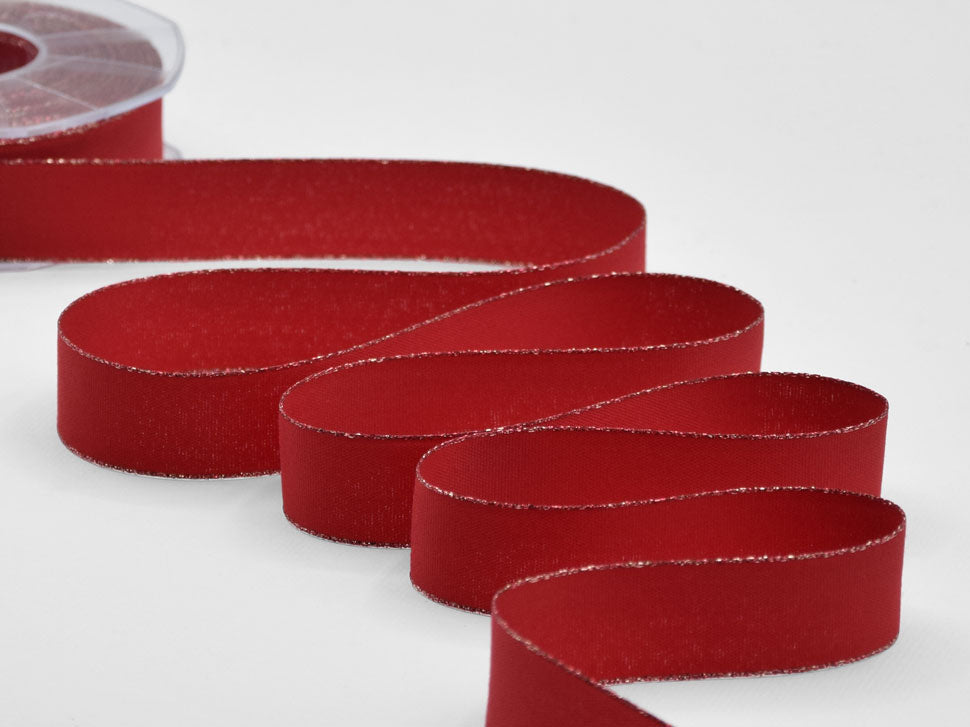 policotone bordi oro 25 mm rosso