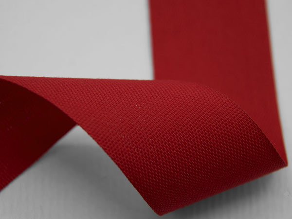25 mm red cotton poly