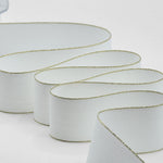 policotone bordi oro 40 mm bianco naturale