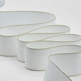 policotone bordi oro 40 mm bianco naturale