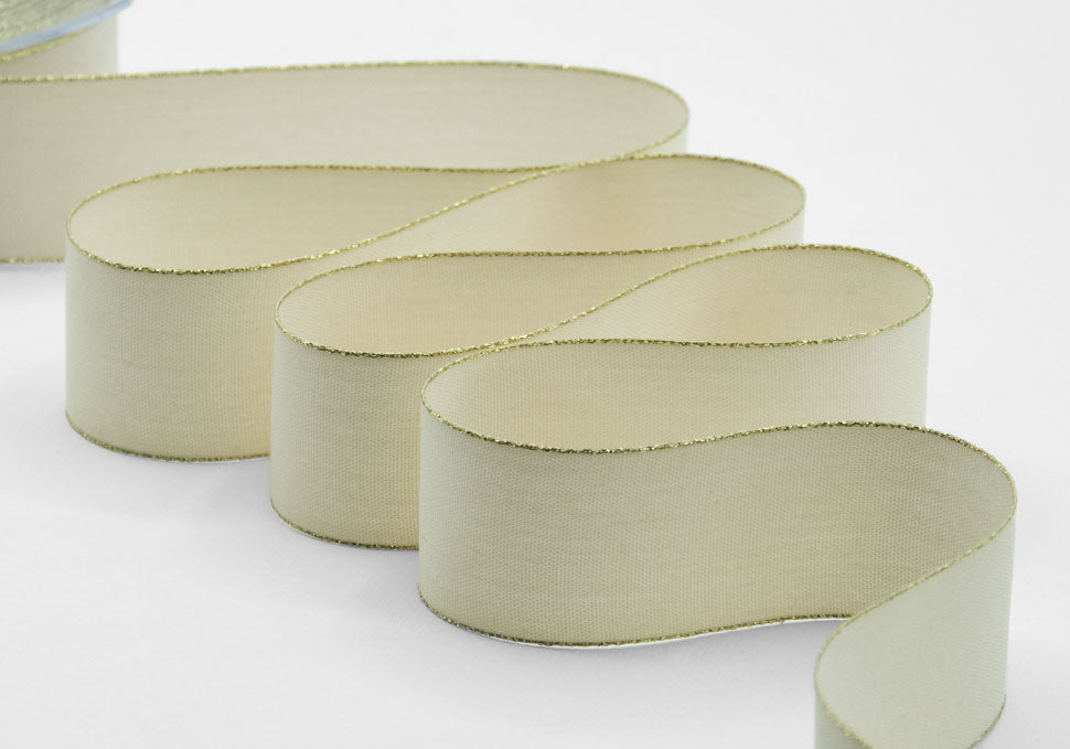policotone bordi oro 40 mm avorio