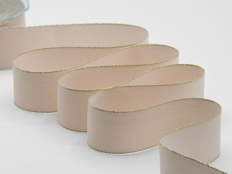 Polycotton Gold Edges 40 MM Powder Pink