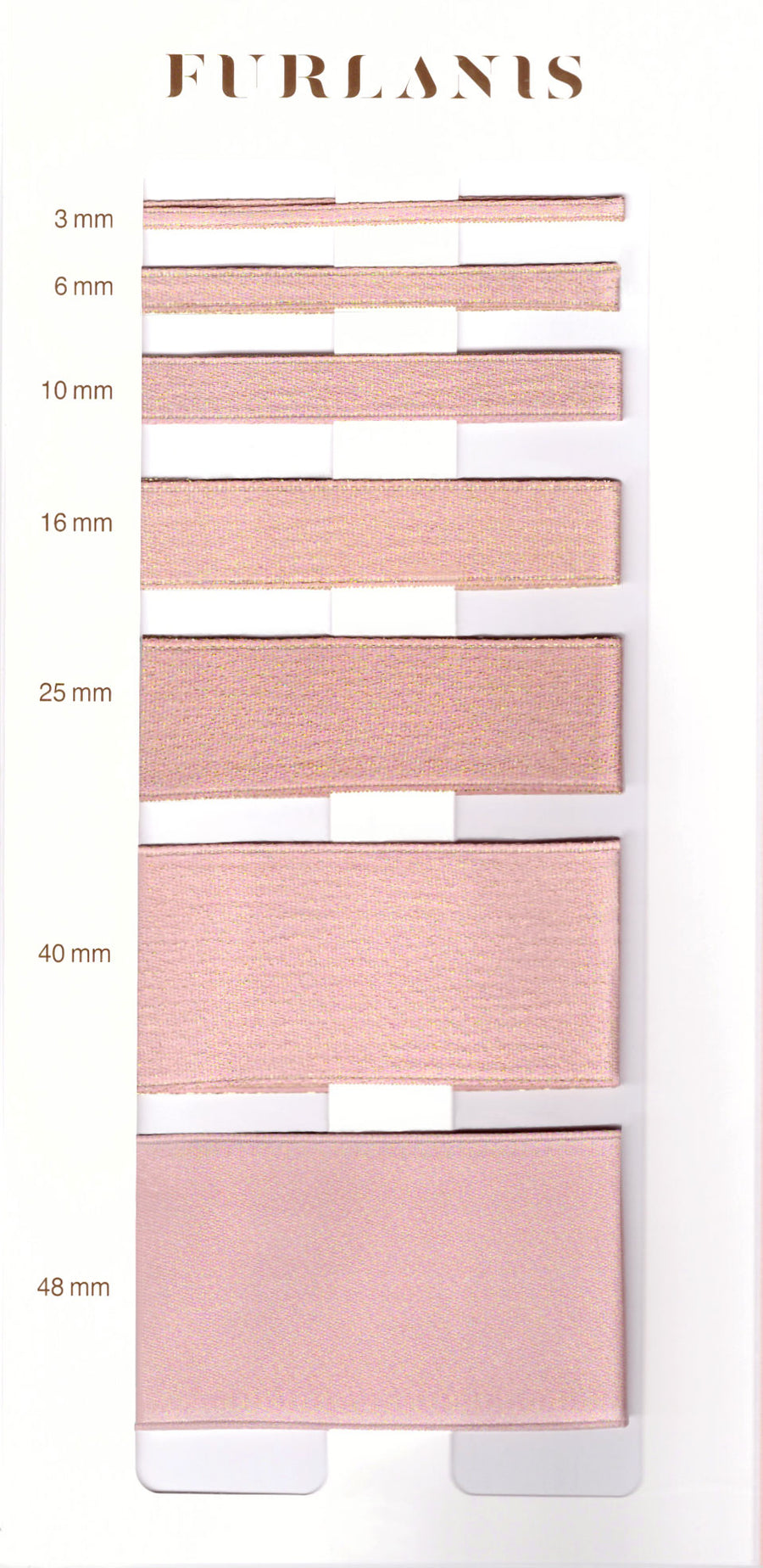 Ruban Satin Double Face Furlanis - Lilas 10mm X 25m - Fabriqué En Italie