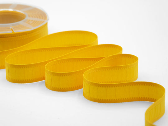 Silk reinforced borders 25 mm yellow sun