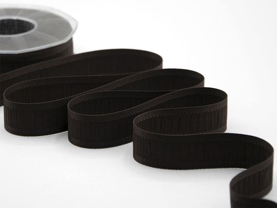 Silk reinforced edges 25 mm cocoa