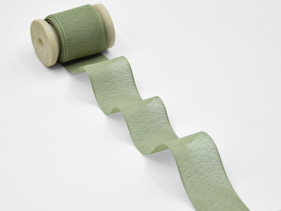 crepe effetto seta 25 mm verde salvia