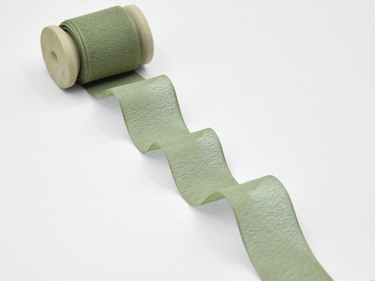 crepe effetto seta 25 mm verde salvia