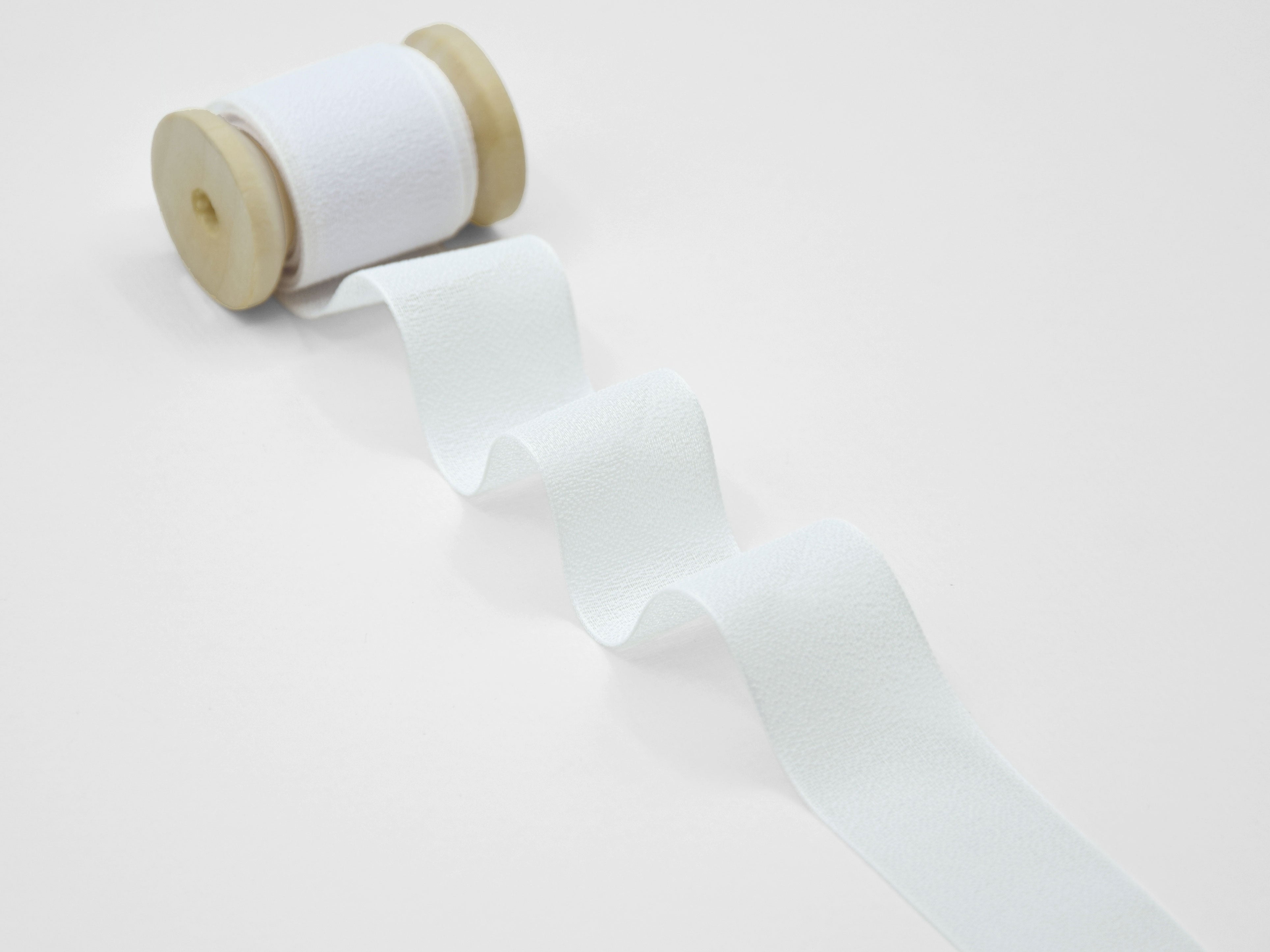 crepe effetto seta 25 mm bianco naturale