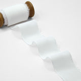 crepe effetto seta sfrangiato 40 mm bianco naturale