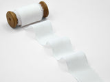Crêpe Silk Effect Fringed Natural White 40mm
