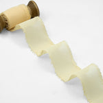 crepe effetto seta sfrangiato 40 mm champagne