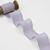 crepe effetto seta sfrangiato 40 mm malva chiaro