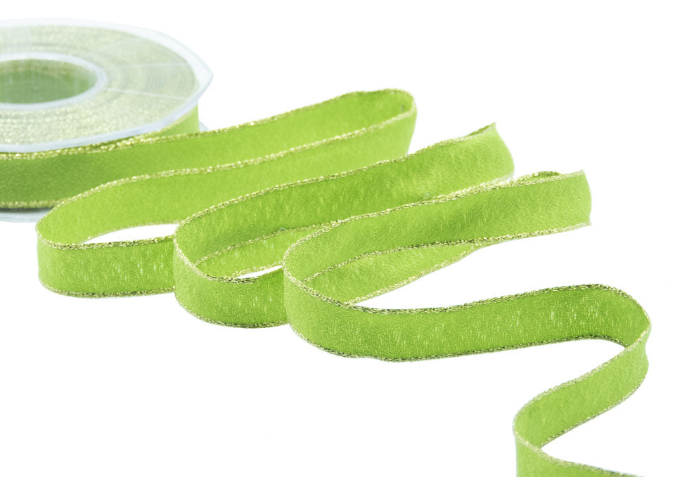 sablè bordi lurex 15 mm verde pistacchio