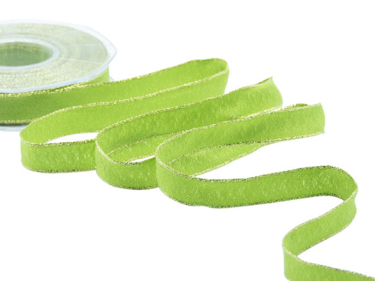 sablè bordi lurex 15 mm verde pistacchio