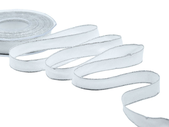 sablè bordi lurex 15 mm bianco naturale / argento