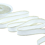 sablè bordi lurex 15 mm bianco naturale / oro