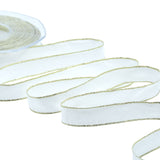 sablè bordi lurex 15 mm bianco naturale / oro