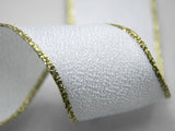 Sable Bordi Lurex Con Rame 15 mm Bianco Naturale Oro