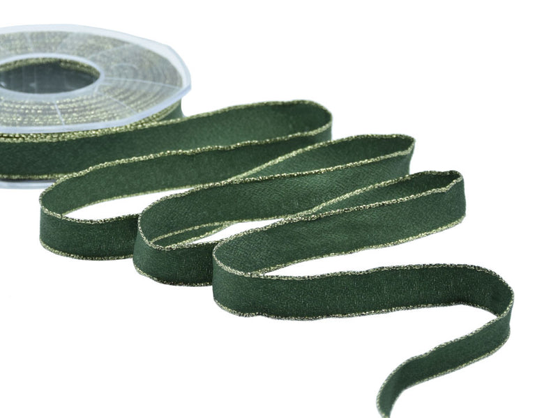 Sable Bordi Lurex Con Rame 15 mm Verde Inglese