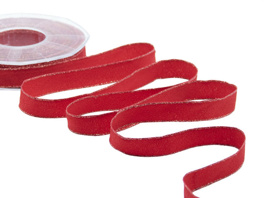 sablè bordi lurex 15 mm rosso