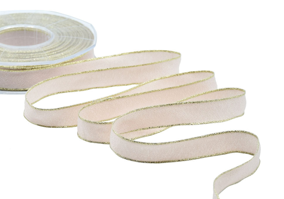 sablè bordi lurex 15 mm rosa cipria