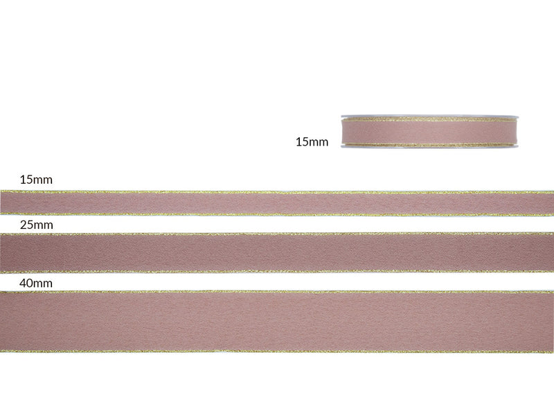 Sable Lurex edges with copper 15 mm powder powder