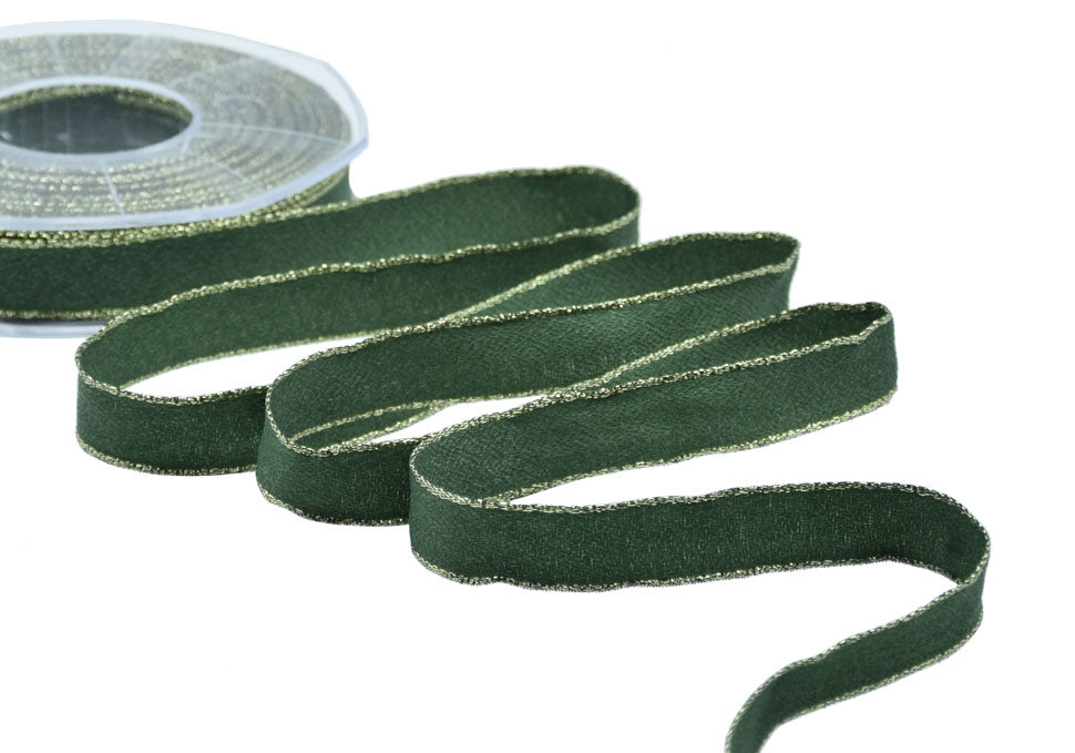 sablè bordi lurex 15 mm verde inglese