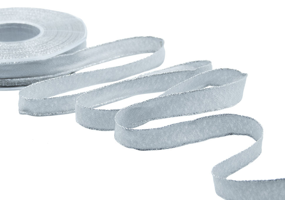 sablè bordi lurex 15 mm grigio perla