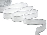 sablè bordi lurex 25 mm bianco naturale / oro