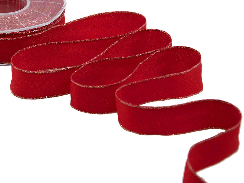 Sable Lurex edges with 25 mm red copper