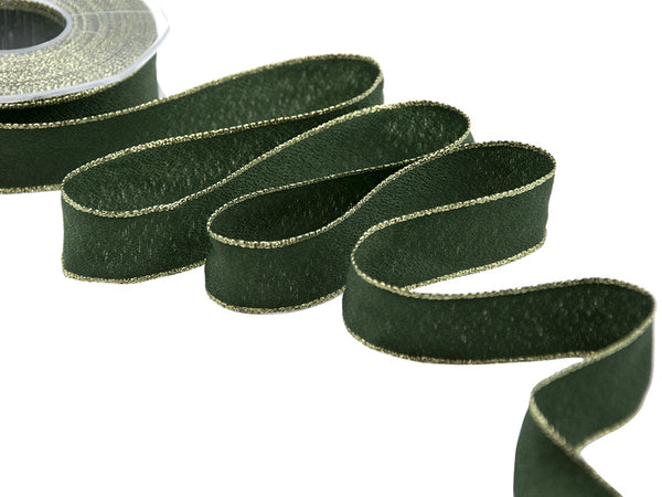 Sable Bordi Lurex Con Rame 25 mm Verde Inglese