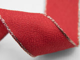 Sable Bordi Lurex Con Rame 25 mm Rosso