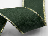 Sable Lurex borders with 25 mm green English copper