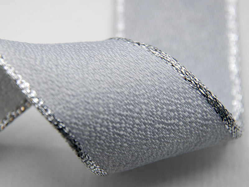 Borders Lurex Sable avec gris perle de cuivre de 25 mm