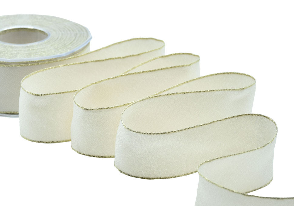 sablè bordi lurex 40 mm avorio