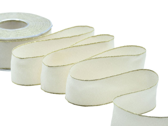 sablè bordi lurex 40 mm avorio