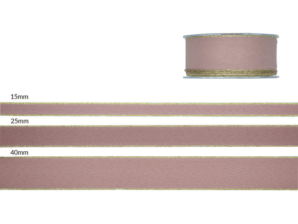 Sable Lurex borders with copper 40 mm ivory
